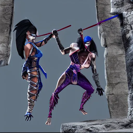 Mortal Kombat X - Baraka VS Mileena 