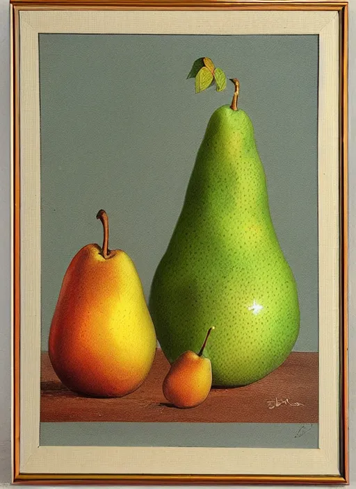 Image similar to vintage beautiful painting of the gift of life pear