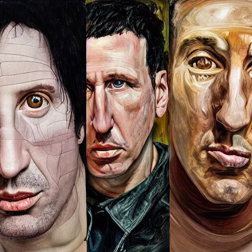 Image similar to high quality high detail painting by lucian freud, hd, atiicus ross and trent reznor