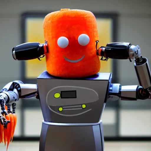 Image similar to robot eating a carrot