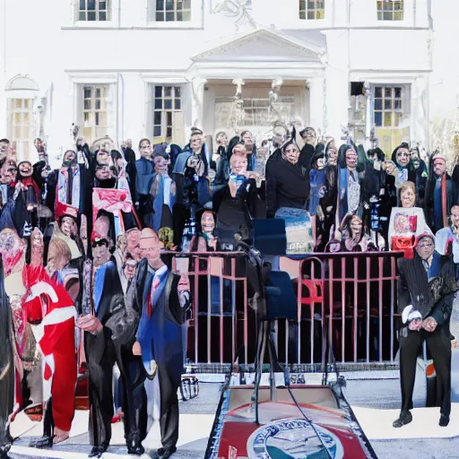 Image similar to Post Malone is officially elected president of the United States, White House photographer