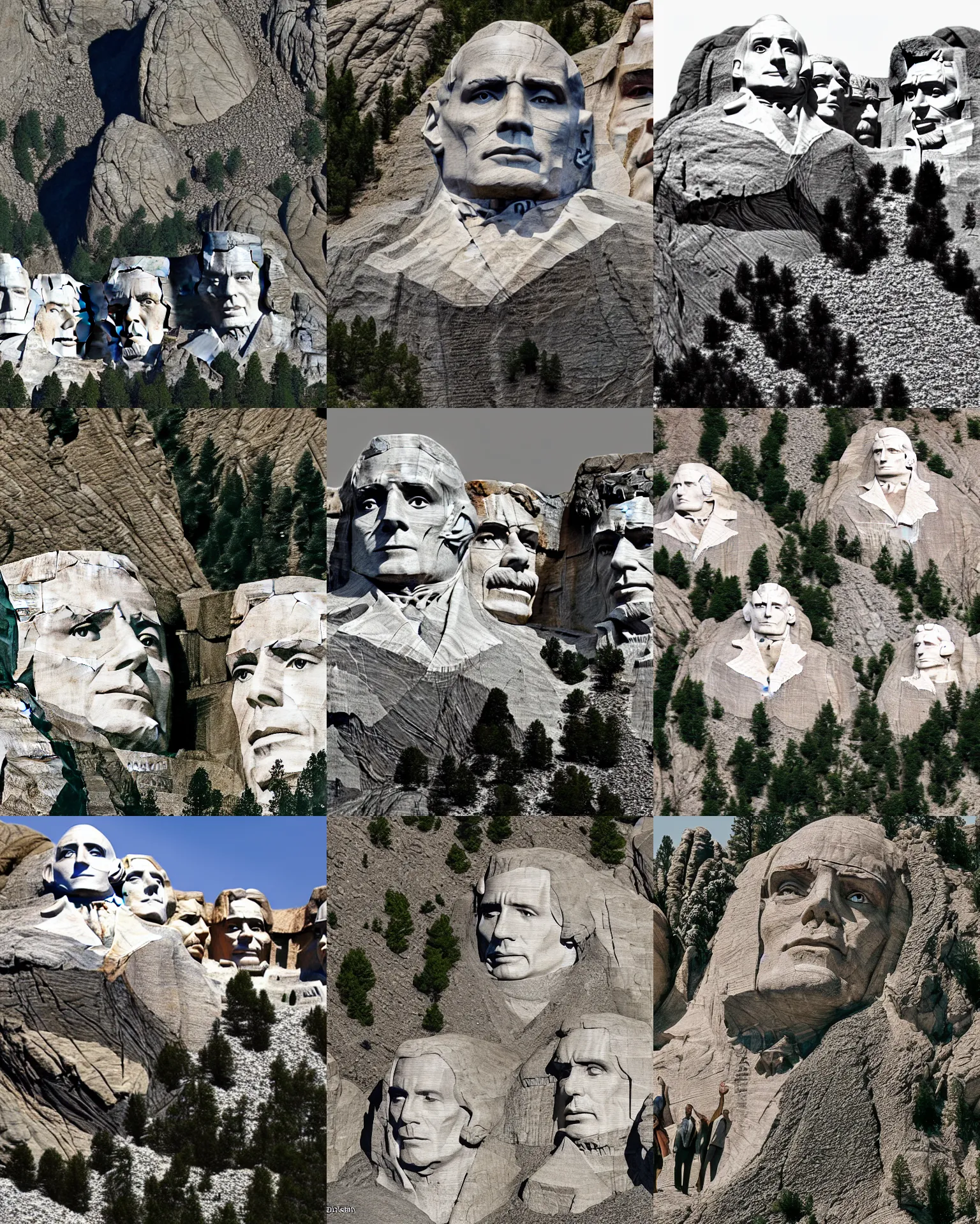 Prompt: photo of dwayne johnson in mount rushmore, high detail, 8k