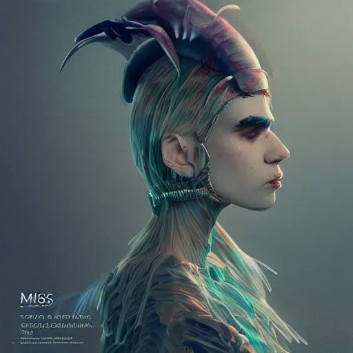 Prompt: miss anthropocene album cover by grimes, trending on artstation, award winning, cgsociety contest winner, 4 k quality, photorealistic