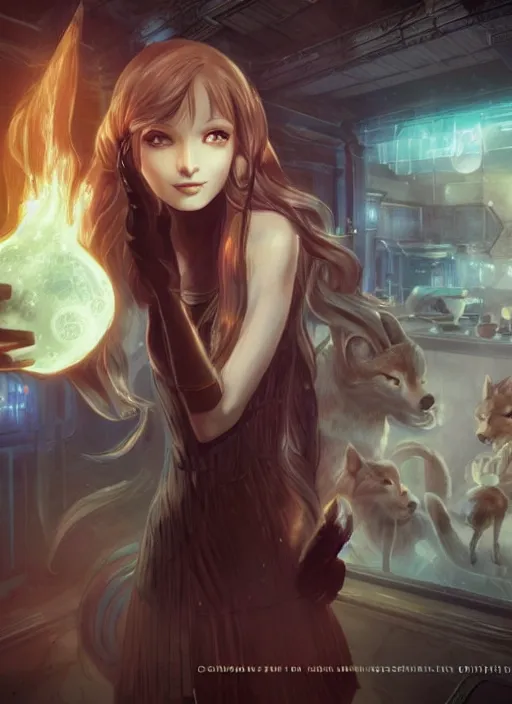 Prompt: detailed still of holo from spice and wolf in bioshock infinite, wolfgirl, wolf ears, digital art, by charlie bowater, by magali villeneuve, gorgeous lighting, unreal engine, movie composition