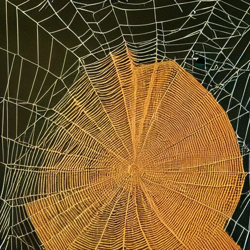 Image similar to robert wyatt weaving his spider web, highly detailed, 4 k