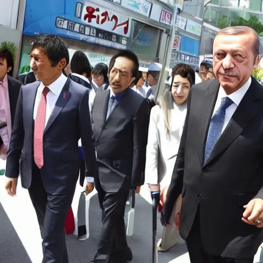 Prompt: recep tayyip erdogan visiting the akihabara