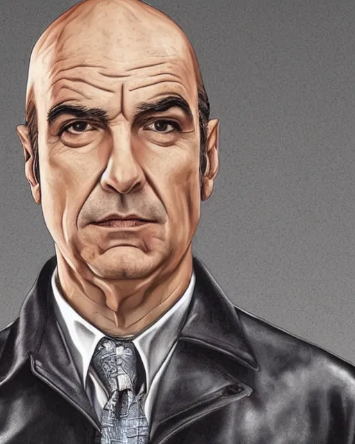 Image similar to a portrait of lalo salamanca from better call saul, highly detailed