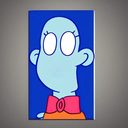 Image similar to handsome squidward portrait, cartoon network
