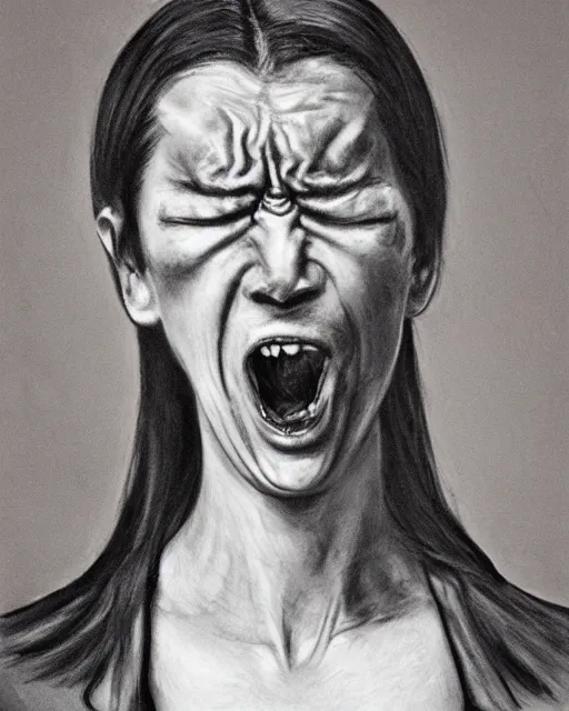 Image similar to a portrait of anguish