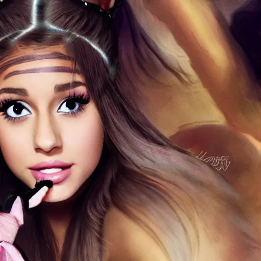 Image similar to ariana grande as an ogre fantasy art 4k