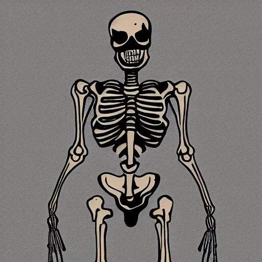 Image similar to drawing of a skeleton with the twitch pog emote