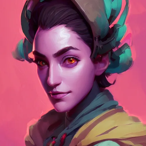 Image similar to profile portrait, maya ali mage, gloomhaven, dynamic lighting, gaudy colors, octane render aesthetic, matte painting concept art, official fanart behance hd artstation by jesper ejsing, by rhads and makoto shinkai and lois van baarle and ilya kuvshinov and rossdraws