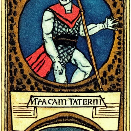 Prompt: tarot card of the magician, rider waite