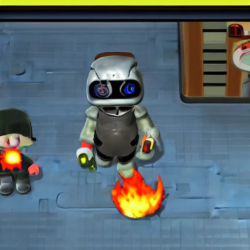 Prompt: terminator in animal crossing