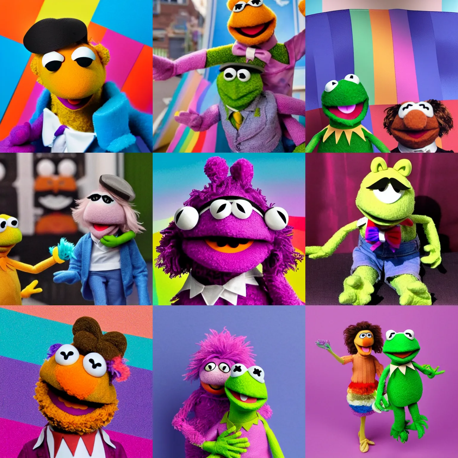Prompt: a muppet that believes in trans equality