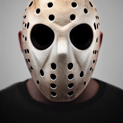 Prompt: professional photography of jason voorhees, modelsociety, raytracing, studio lighting, perfect face, intricate, sony a 7 r iv, symmetric balance, polarizing filter, photolab, lightroom, 4 k, dolby vision, photography award