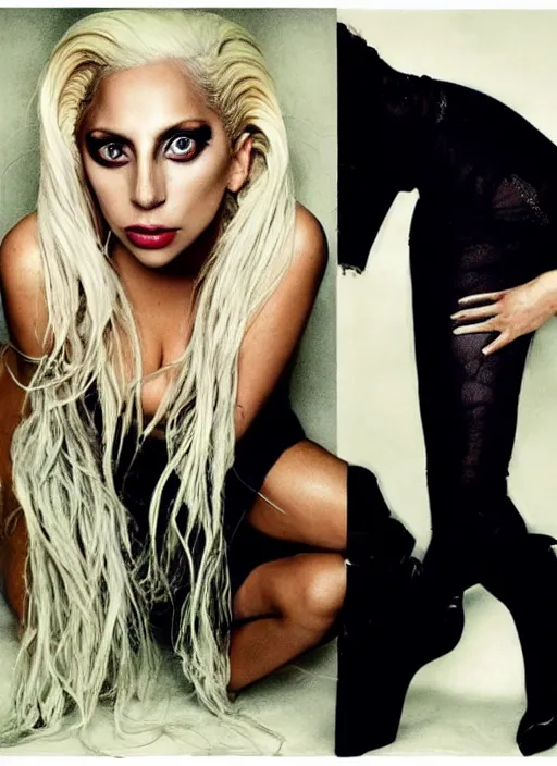 Image similar to lady gaga photoshoot by annie leibovitz