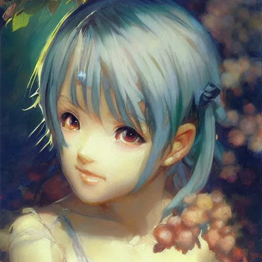 Image similar to cute dreamy anime girl faces, chibi art, painting by gaston bussiere, by craig mullins, j. c. leyendecker