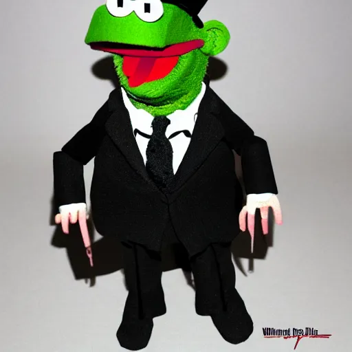 Image similar to winston churchill muppet, detailed, custom