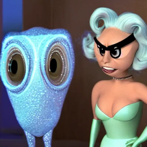 Image similar to lady Gaga in Pixar’s Up!