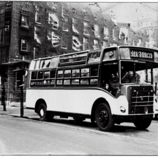 Prompt: goose driving a bus