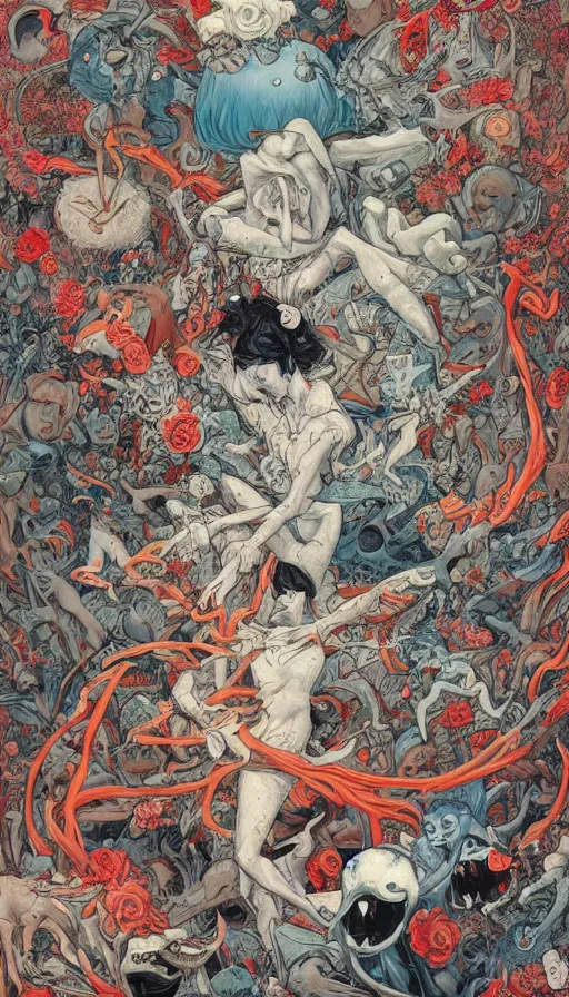 Image similar to the end of the world, by james jean,