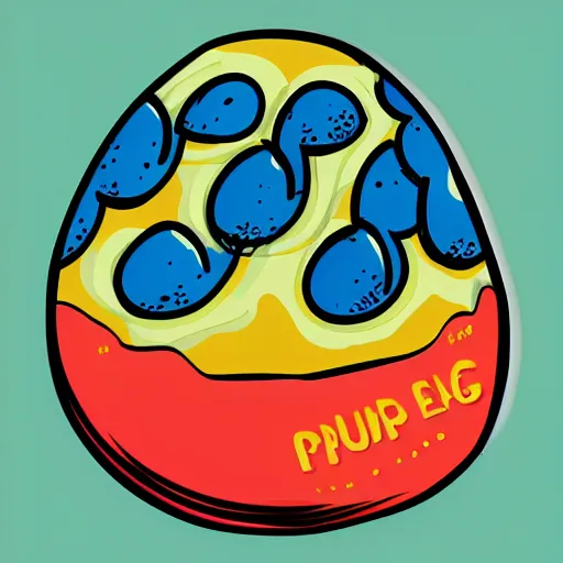 Prompt: Runny egg, pop art, illustration, 8k