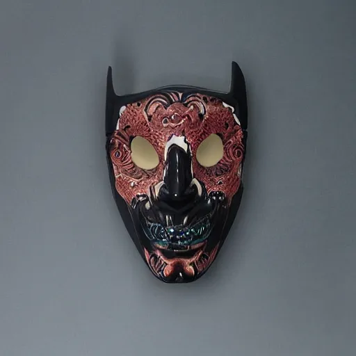 Image similar to lucifer porcelain mask, evil aura