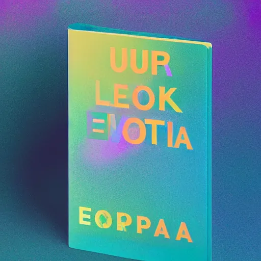 Image similar to a book cover with a euphoria - inspired aesthetic, with hazy gradient and touches of holographic foil and uv gloss on a super matte finish. colorful, next - level design, less traditional.