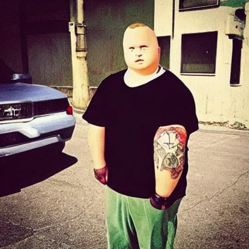 Image similar to “ bobby hill joining a street gang, king of the hill ”