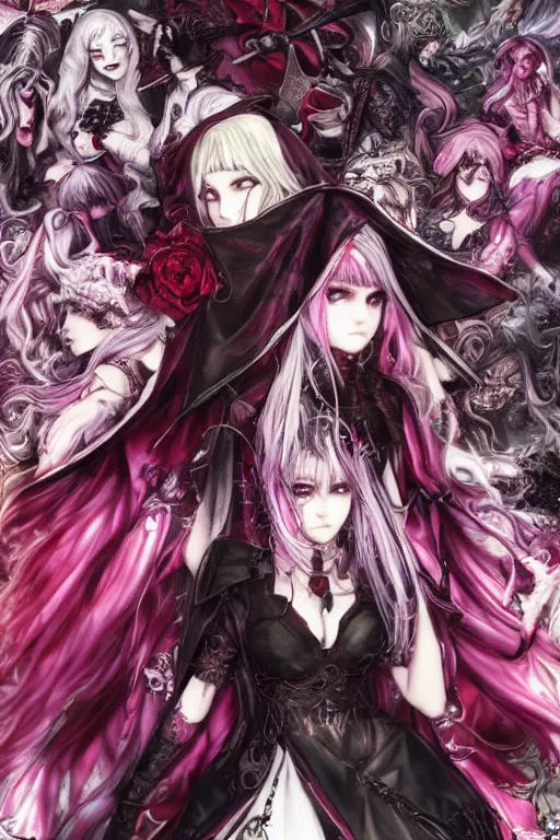 Image similar to tonemapped shalltear bloodfallen by akihiko yoshida and ayami kojima