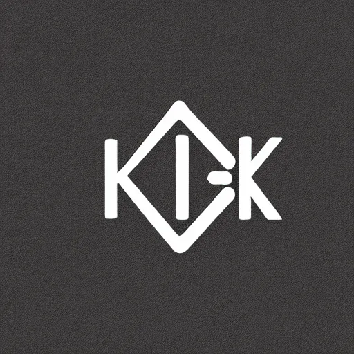 Prompt: a logo with the letters k k, minimalist