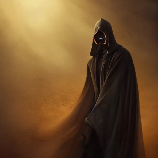 Image similar to menacing grim reaper portrait, showing a sand clock running out of time, mysterious atmospheric lighting, painted, intricate, volumetric lighting, beautiful, rich deep colours masterpiece, golden hour, sharp focus, ultra detailed, by leesha hannigan, ross tran, thierry doizon, kai carpenter, ignacio fernandez rios