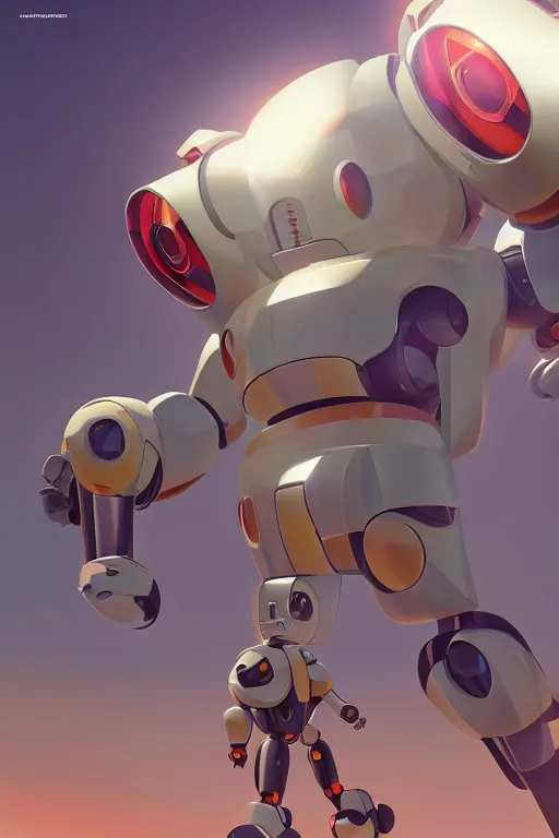 Image similar to metabots medabots medarotto medarot robot minimalist comics, behance hd by jesper ejsing, by rhads, makoto shinkai and lois van baarle, ilya kuvshinov, rossdraws global illumination ray tracing hdr radiating a glowing aura