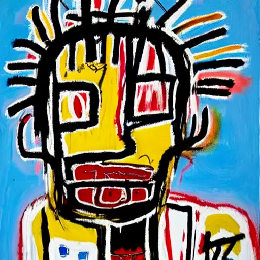 Prompt: painting by Jean Michel Basquiat