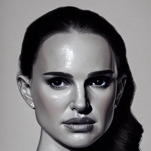 Image similar to portrait of natalie portman or daisy ridley by greg ruthkowski