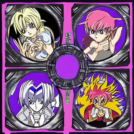 Image similar to 7 deadly sins, digital art, yugioh art style