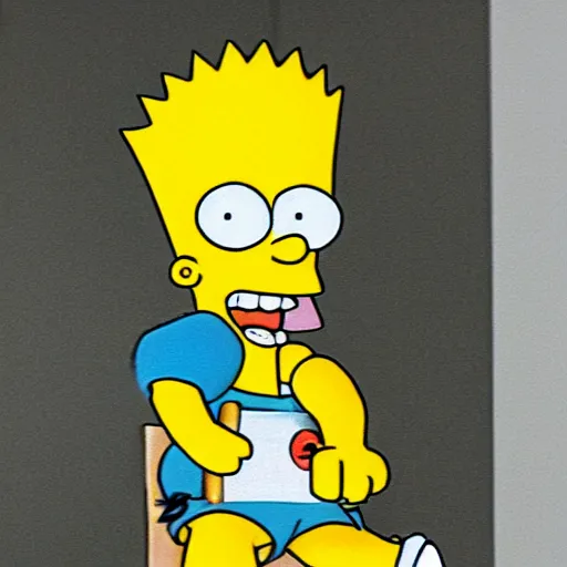 Prompt: bart simpson in real life