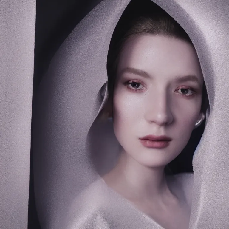 Image similar to portrait of a lady by christian dior couture, dramatic light, octane render - 8 k