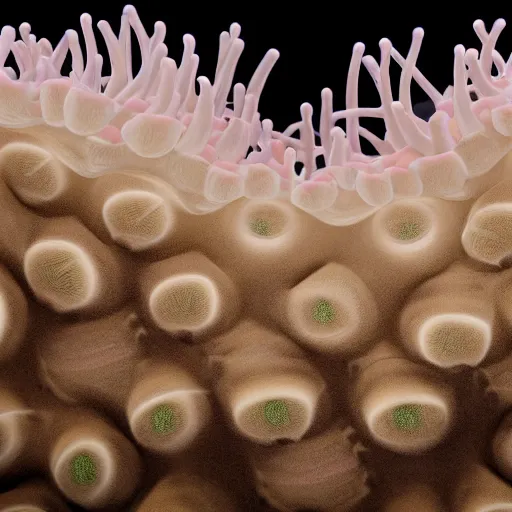 Image similar to hyper realistic photography of polyp medusae hybrid cinematic, symmetric detailed,
