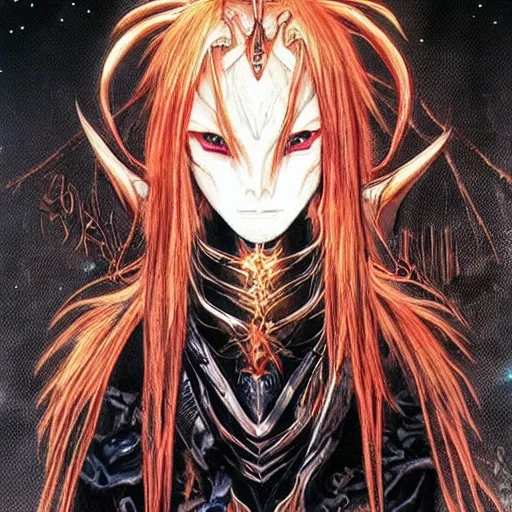 Image similar to Beautiful Sauron in the style of Ayami Kojima