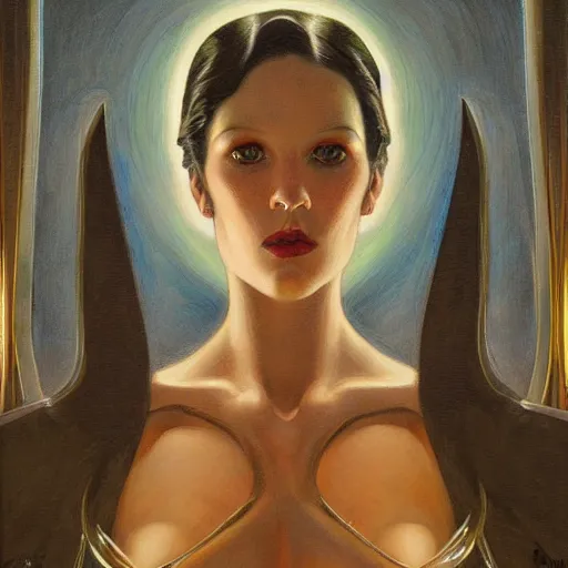 Prompt: a streamline moderne painting in the style of donato giancola, and in the style of tom bagshaw, and in the style of charles dulac. symmetry, smooth, sharp focus, semi - realism, intricate detail.