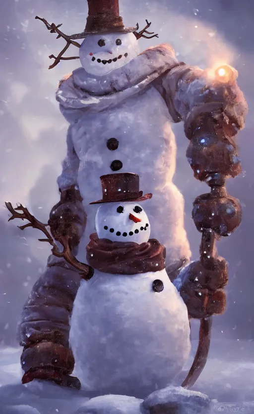 Image similar to a snowman depicted and made into a transformer, hybrid, dynamic lighting, photorealistic fantasy concept art, trending on art station, stunning visuals, creative, cinematic, ultra detailed