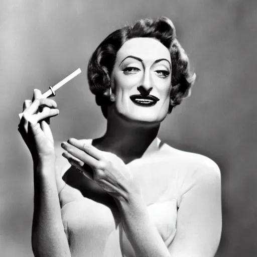 Image similar to joan crawford smoking a joint, photo journalism