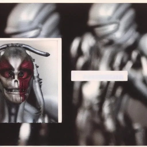 Image similar to polaroid image of xenomorph in a presidential debate