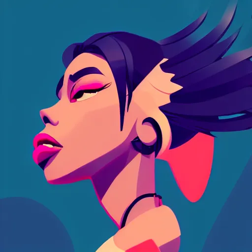 Image similar to 2 d character design, female rapper, vector art, digital art, portrait, 4 k, 8 k, sharp focus, smooth, illustration, concept art, music artist