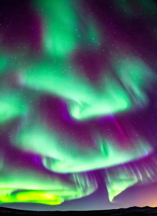 Image similar to northern lights in the night sky over iceland