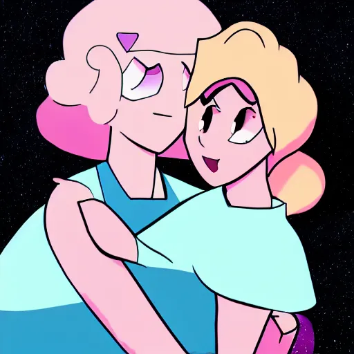 Image similar to Pink Diamond and Pearl | Steven Universe Fanart