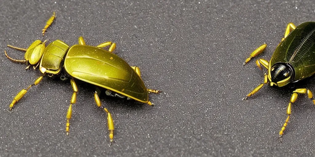 Prompt: lightning bug descendant 1 million in the future is a quadruped with big eyes. the bug wears a spacesuit, and explores the cosmos in a bug - shaped spaceship. science fiction blockbuster movie bugs save the planet or the bug from saturn, blade runner, rogue one