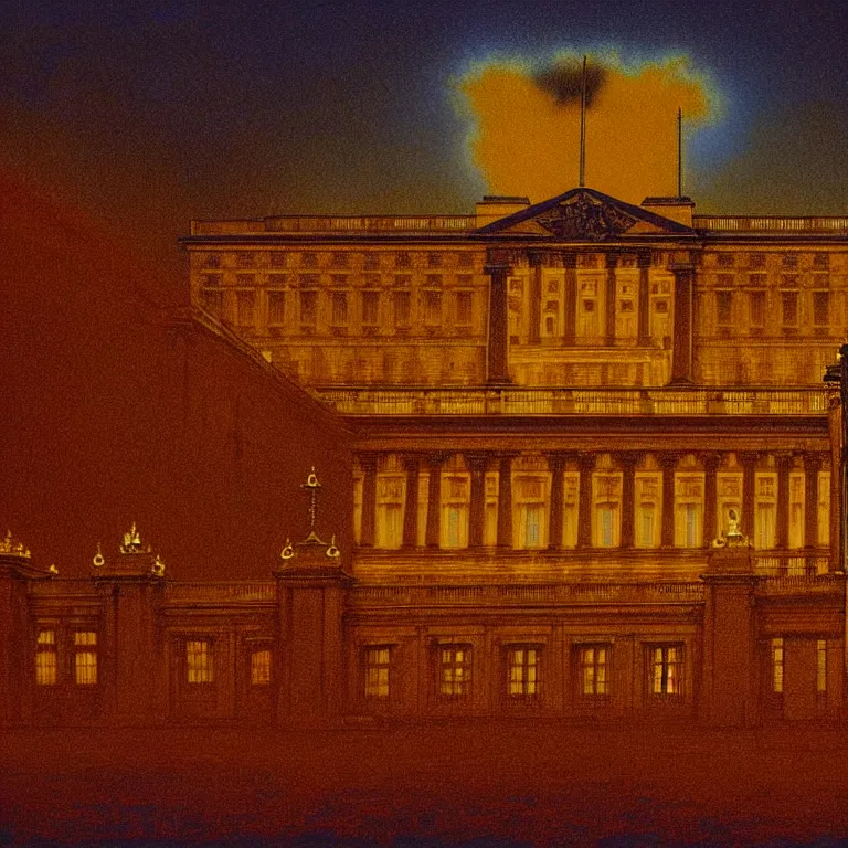 Image similar to solidity and eternity buckingham palace, lovecraft, concept art by beksinski and jean delville, dramatic lighting, ultra hd, hdr, 8 k